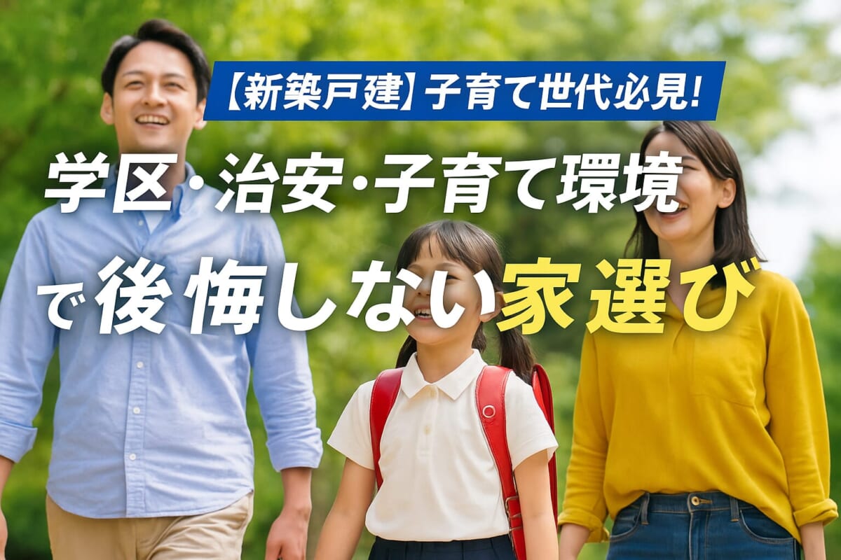 【新築戸建】子育て世代必見！学区・治安・子育て環境で後悔しない家選び