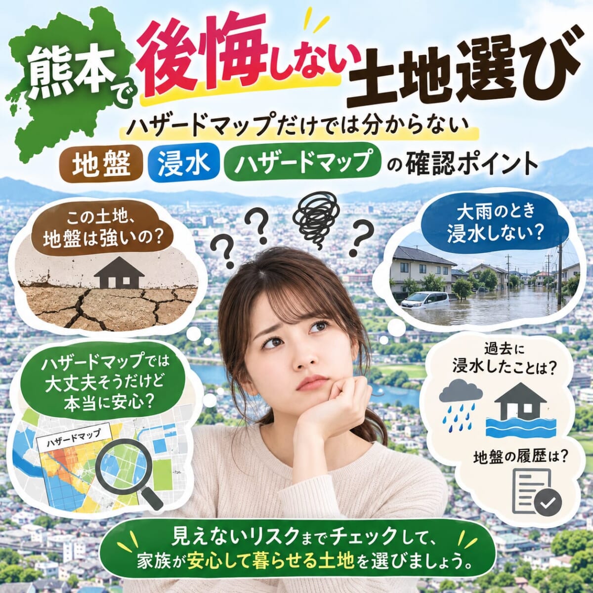 熊本で後悔しない土地選び｜ハザードマップだけでは分からない地盤・浸水・周辺環境の確認ポイント
